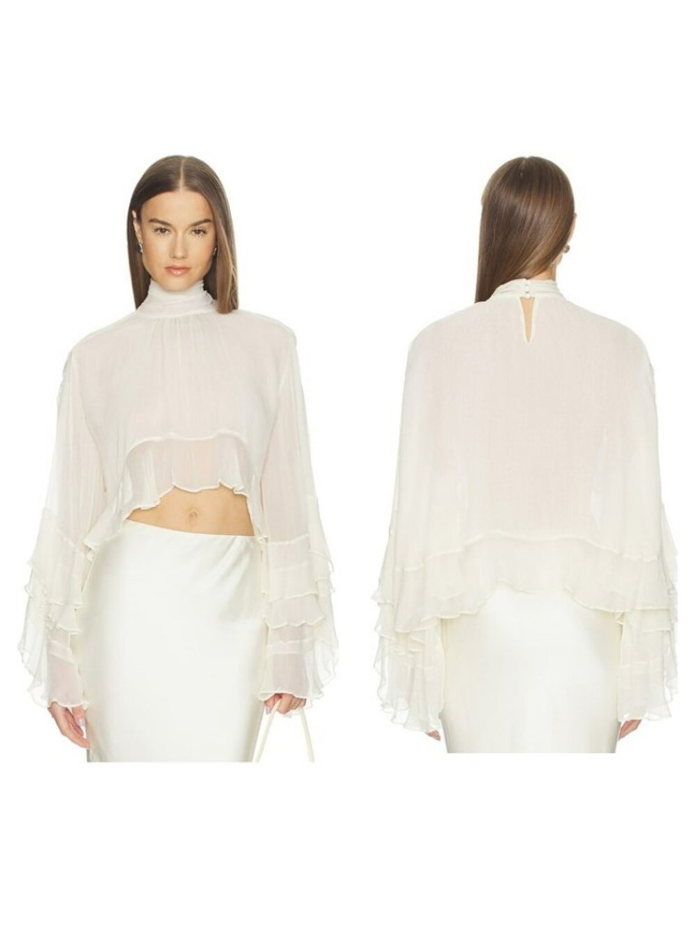 LOBA Zoe Ruffle Blouse - Ivory